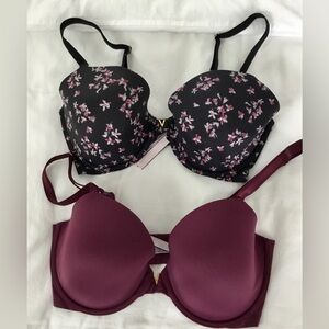 Victoria Secret Smooth Lightly Lined Plunge Demi Bras (2)